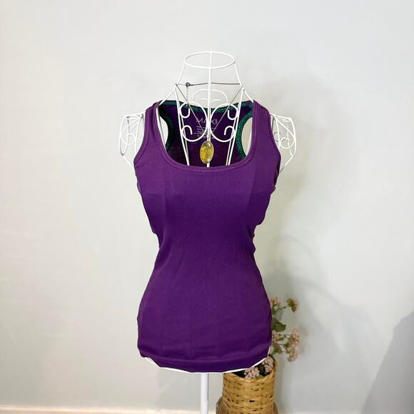 Cute vintage y2k purple tight tank top - Picture 1 of 5